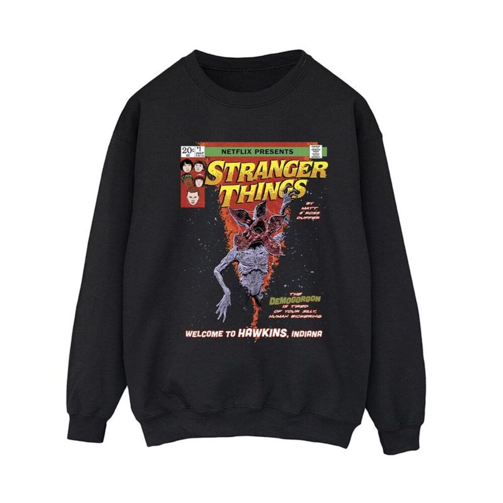 Netflix Womens/Ladies Stranger Things Comic Cover Sweatshirt / Black